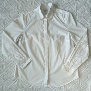 J. Crew Factory Button-up shirt with pearl collar Size S